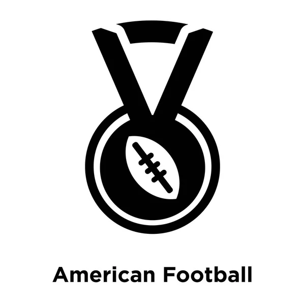 Американський Футбол Медаль Значок Вектор Ізольовані Білому Тлі Логотип Концепція — стоковий вектор