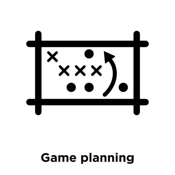游戏规划图标矢量隔离在白色背景上 标志概念的游戏规划标志在透明背景下 填充黑色符号 — 图库矢量图片