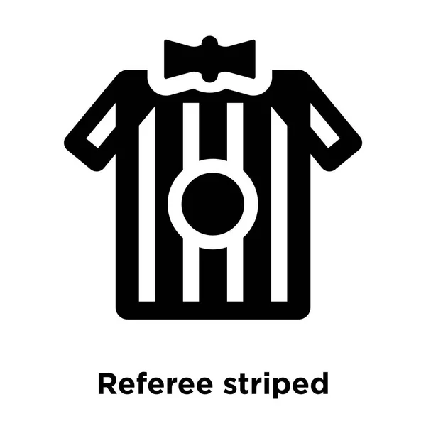 Árbitro Striped Sportive Shirt Ícone Vetor Isolado Fundo Branco Conceito — Vetor de Stock