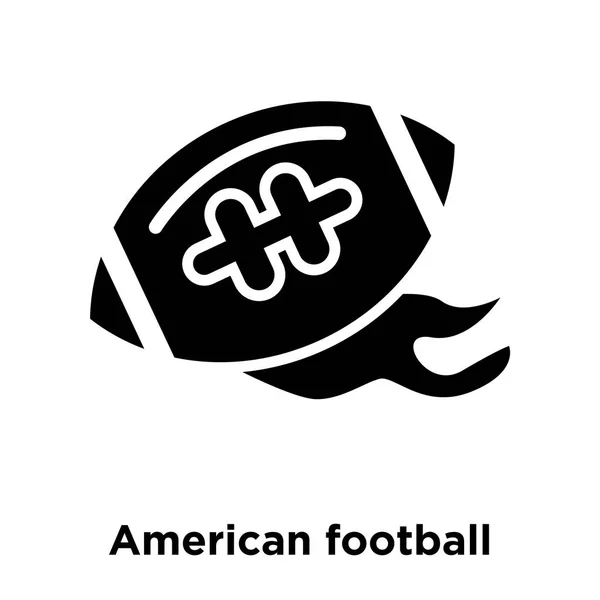 American Football Ball Icon Vector Isolato Sfondo Bianco Logo Concetto — Vettoriale Stock