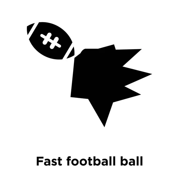 Fast Football Ball Icon Vector Isolated White Background Logo Concept — Stock Vector