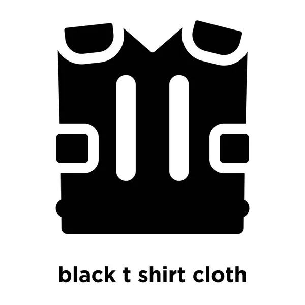 Negro Camiseta Tela Icono Vector Aislado Sobre Fondo Blanco Logotipo — Vector de stock