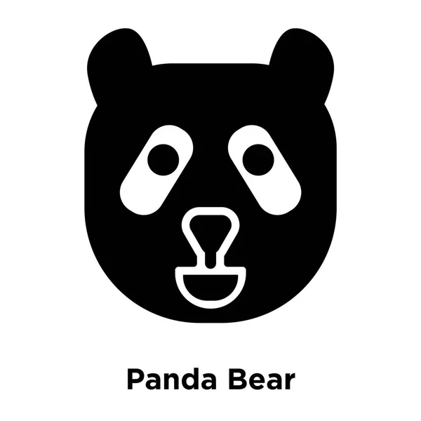 Panda Oso Icono Vector Aislado Sobre Fondo Blanco Concepto Logotipo — Vector de stock