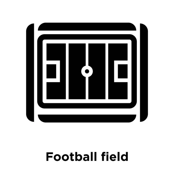 Campo Fútbol Icono Vector Aislado Sobre Fondo Blanco Concepto Logotipo — Vector de stock