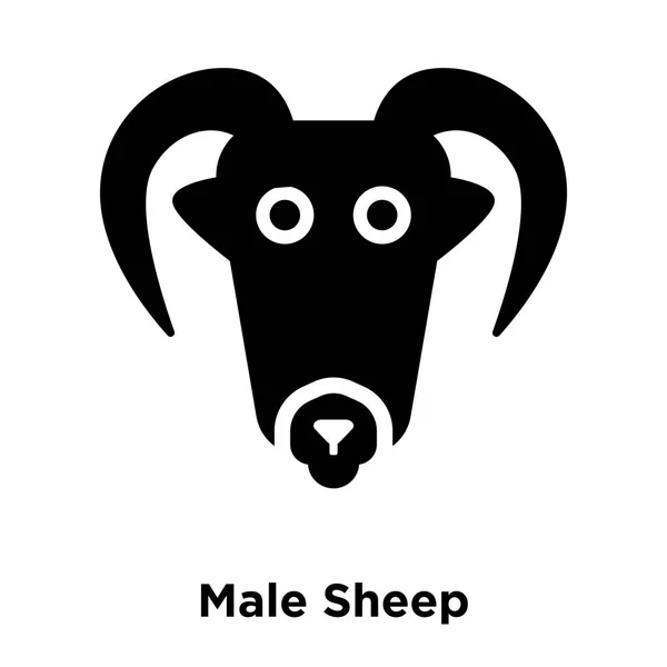 Male Sheep Icon Vector Isolated White Background Logo Concept Male — Stock Vector