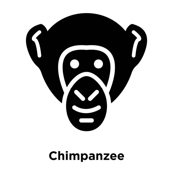 Вектор Значка Шимпанзе Изолирован Белом Фоне Концепция Логотипа Знака Шимпанзе — стоковый вектор