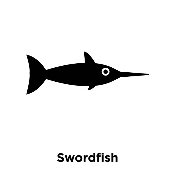 Swordfish Icon Vector Isolated White Background Logo Concept Swordfish Sign — Stock Vector