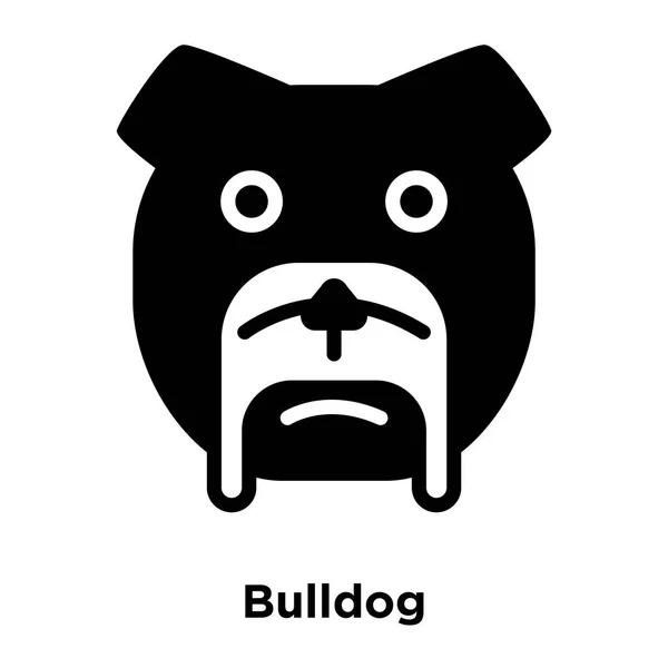 Bulldog Ikonen Vektor Isolerad Vit Bakgrund Logotypen Begreppet Bulldog Logga — Stock vektor