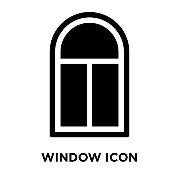 Вектор Значка Окна Изолирован Белом Фоне Концепция Логотипа Знака Окна — стоковый вектор