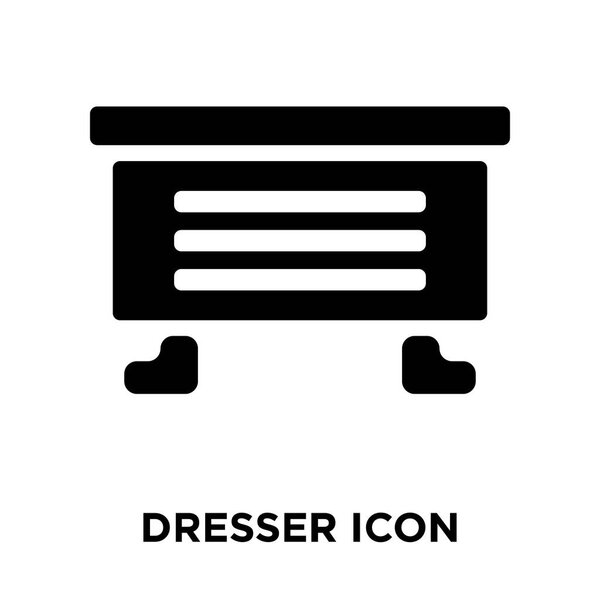 Вектор значка одевателя изолирован на белом фоне, концепция логотипа знака Dresser на прозрачном фоне, заполненный черный символ
