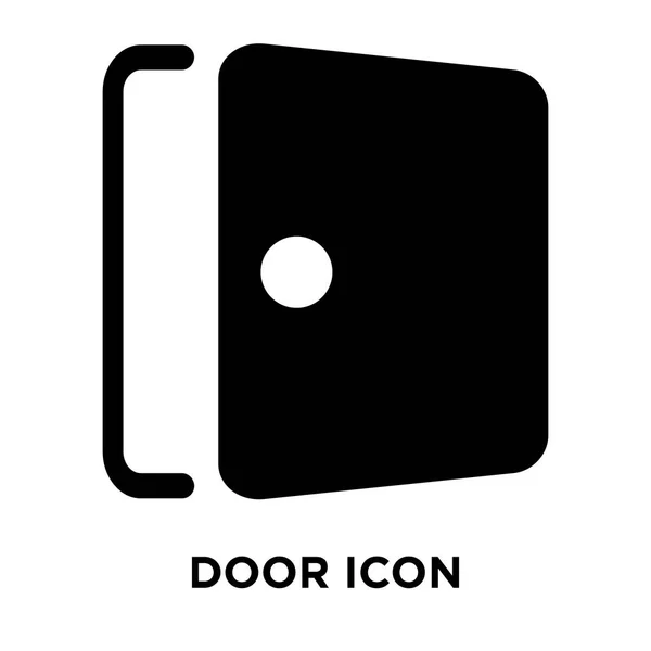 白い背景に 透明な背景のドアサインのロゴのコンセプトに分離されたドアのアイコン ベクトルいっぱい黒い記号 — ストックベクタ