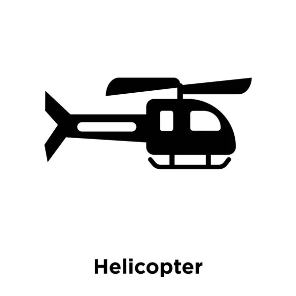 白い背景に 透明な背景にヘリコプター サインのロゴのコンセプトに分離されたヘリコプターのアイコン ベクトルいっぱい黒い記号 — ストックベクタ