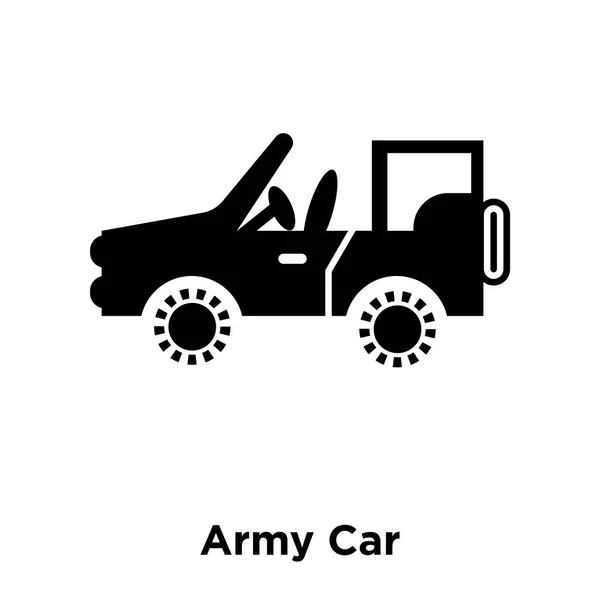 Vetor Ícone Carro Exército Isolado Fundo Branco Conceito Logotipo Sinal — Vetor de Stock