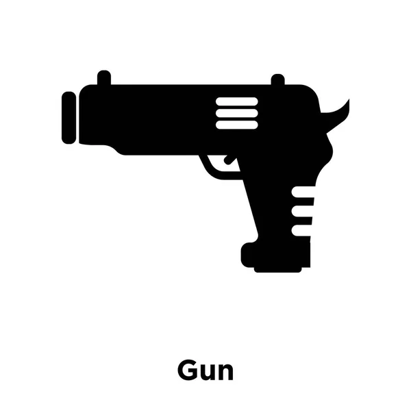白い背景に 透明な背景に郡印のロゴのコンセプトに分離された銃のアイコン ベクトルいっぱい黒い記号 — ストックベクタ