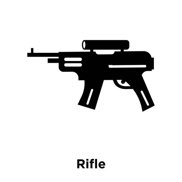 白い背景に 透明な背景にライフル サインのロゴのコンセプトに分離されたライフルのアイコン ベクトルいっぱい黒い記号 — ストックベクタ