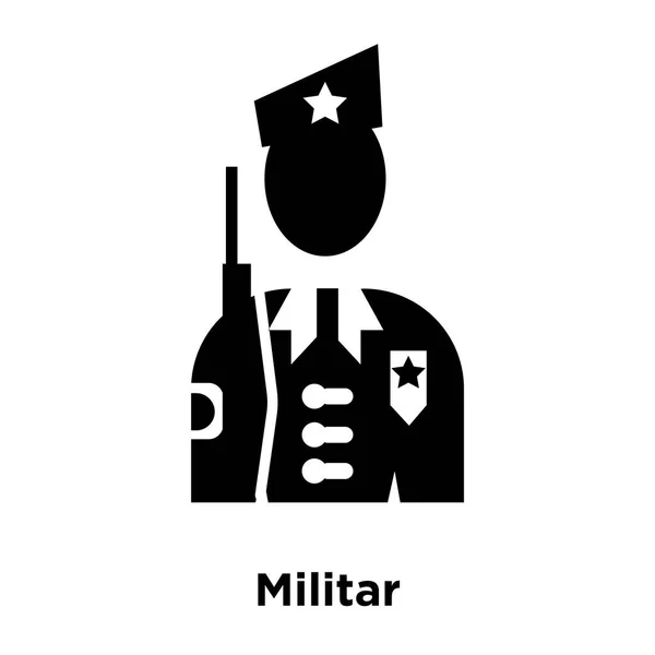 Militar Icono Vector Aislado Sobre Fondo Blanco Concepto Logotipo Militar — Archivo Imágenes Vectoriales