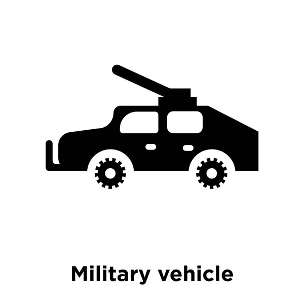 Vehículo Militar Icono Vector Aislado Sobre Fondo Blanco Logotipo Concepto — Vector de stock