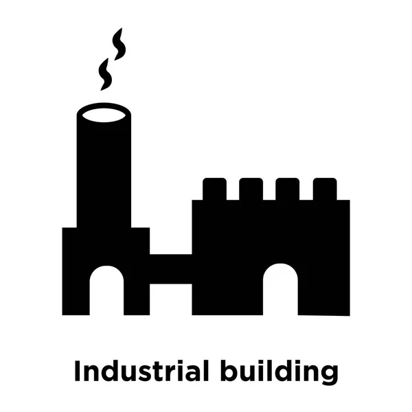 Industriële Gebouw Pictogram Vector Geïsoleerd Een Witte Achtergrond Logo Concept — Stockvector