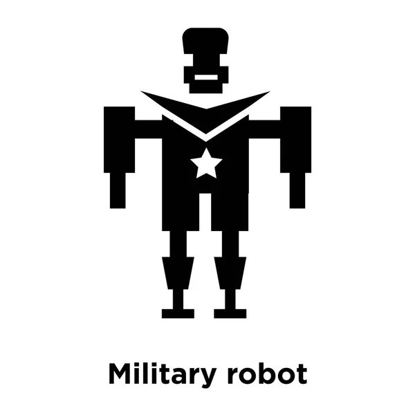 Vetor Militar Ícone Máquina Robô Isolado Fundo Branco Conceito Logotipo —  Vetores de Stock