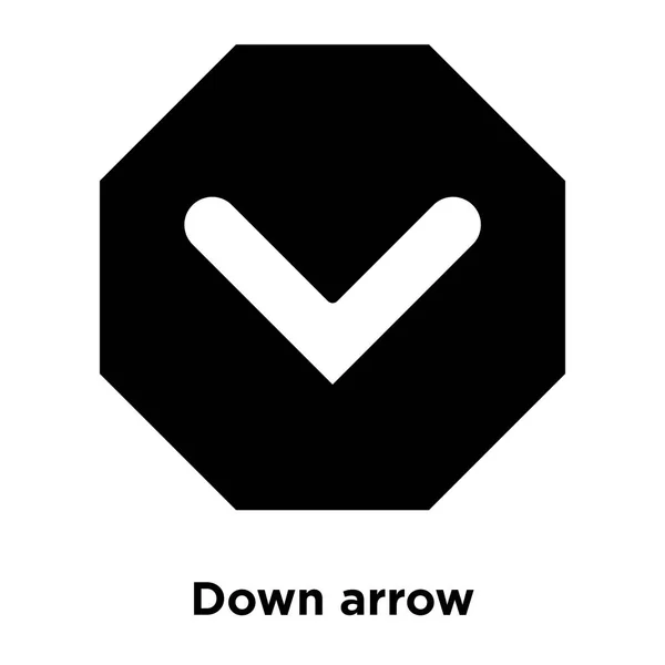 Dolů Šipka Ikonu Vektorové Izolovaných Bílém Pozadí Logo Pojmu Dolů — Stockový vektor
