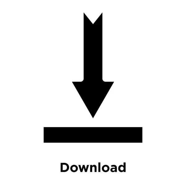 白い背景に 透明な背景のダウンロード記号のロゴのコンセプトに分離されたダウンロード アイコン ベクトルいっぱい黒い記号 — ストックベクタ