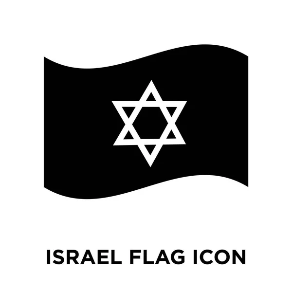 白い背景に 透明な背景にイスラエル フラグ記号のロゴのコンセプトに分離されたイスラエル フラグ アイコン ベクトルいっぱい黒い記号 — ストックベクタ