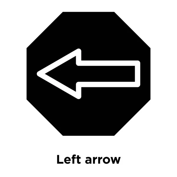 Linker Pfeilsymbolvektor Isoliert Auf Weißem Hintergrund Logo Konzept Des Linken — Stockvektor