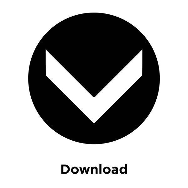 白い背景に 透明な背景のダウンロード記号のロゴのコンセプトに分離されたダウンロード アイコン ベクトルいっぱい黒い記号 — ストックベクタ