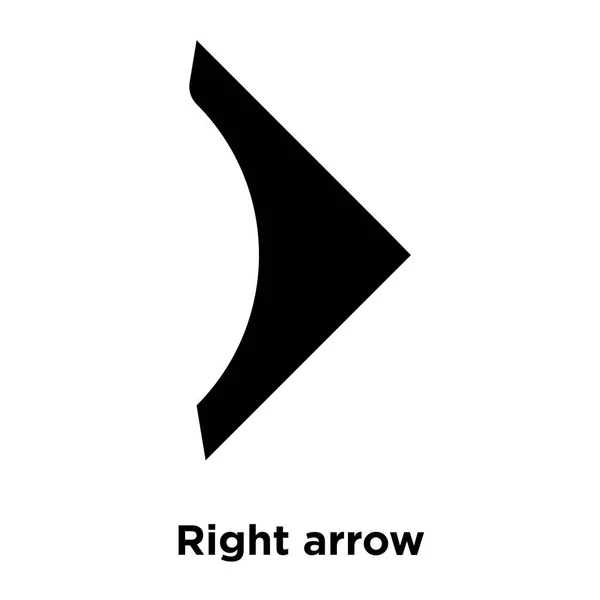 เวกเตอร ไอคอนล กศรขวาแยกจากพ นหล ขาว แนวค ดโลโก ของป ายล กศรขวาบนพ — ภาพเวกเตอร์สต็อก