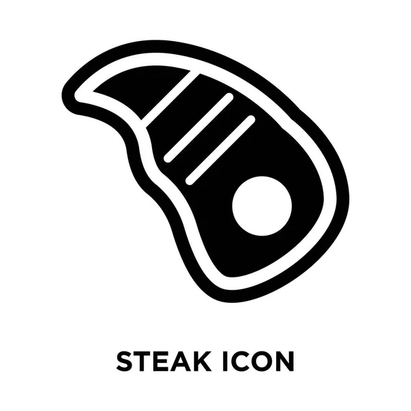 Steak Icon Vector Isolated White Background Logo Concept Steak Sign — Stock Vector
