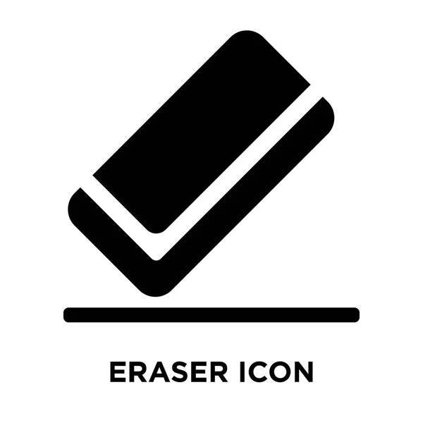 Radergummi Ikonen Vektor Isolerad Vit Bakgrund Logotypen Begreppet Eraser Logga — Stock vektor