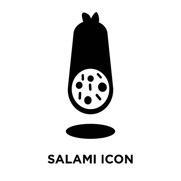 Salami Icon Vector Isolated White Background Logo Concept Salami Sign — Stock Vector