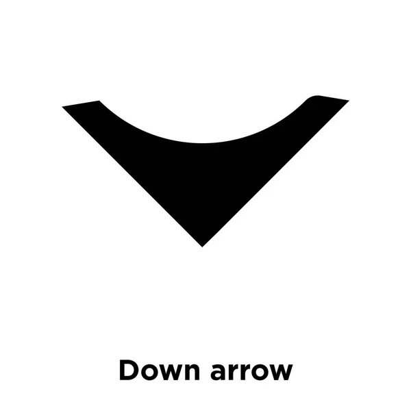 向下箭头图标矢量隔离在白色背景上 标志概念向下箭头符号在透明背景 填充黑色符号 — 图库矢量图片