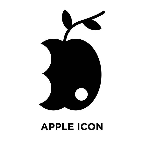 Apple icon vector isolated on white background, logo concept of Apple sign on transparent background, filled black symbol