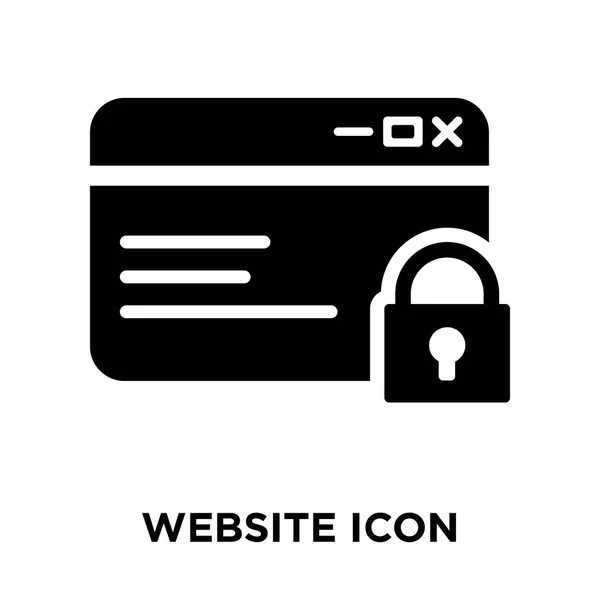 Vector Icono Del Sitio Web Aislado Sobre Fondo Blanco Concepto — Archivo Imágenes Vectoriales