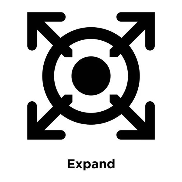在白色背景上扩展图标矢量 在透明背景上扩展符号的徽标概念 填充黑色符号 — 图库矢量图片