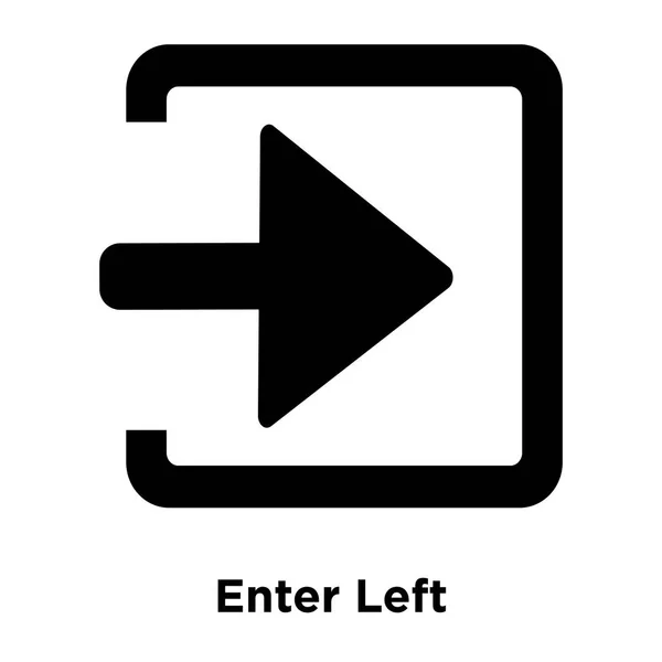 Enter Left Icon Vector Isolated White Background Logo Concept Enter — Stock Vector