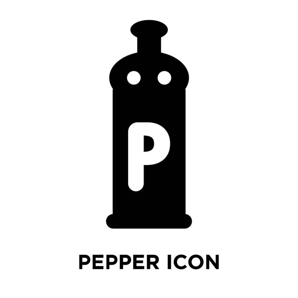 Peper Pictogram Vector Geïsoleerd Een Witte Achtergrond Logo Concept Van — Stockvector