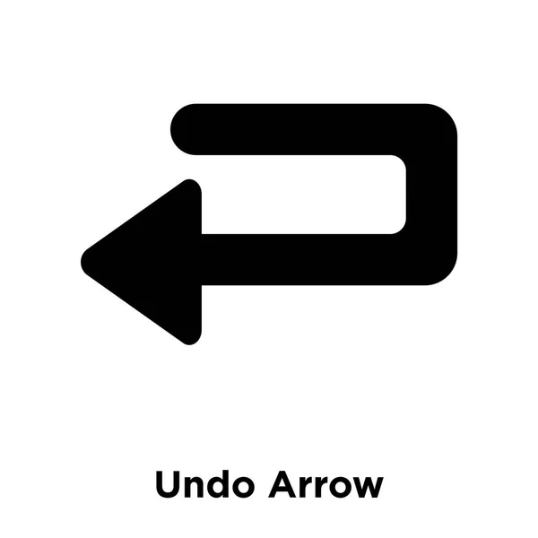 Undo Arrow Icon Vector Isolated White Background Logo Concept Undo — Stock Vector