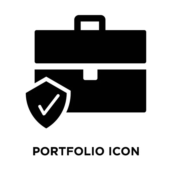Portfólió Ikon Vektoros Elszigetelt Fehér Background Logo Fogalom Portfólió Jel — Stock Vector