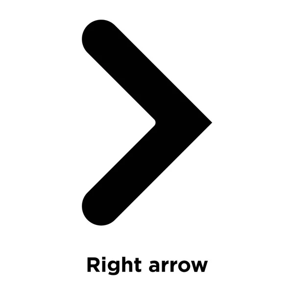 Flecha Derecha Icono Vector Aislado Sobre Fondo Blanco Concepto Logotipo — Vector de stock