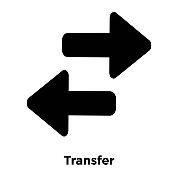 白い背景に 透明な背景に転送サインのロゴのコンセプトに分離された転送アイコン ベクトルいっぱい黒い記号 — ストックベクタ