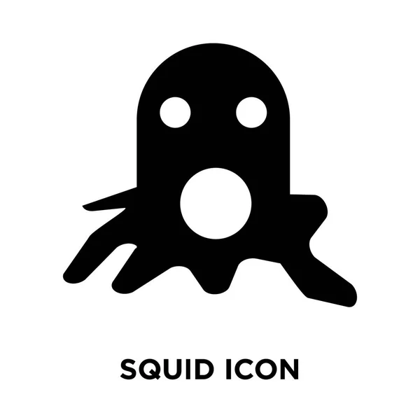 Squid Wektor Ikona Białym Tle Białym Tle Koncepcja Logo Znaku — Wektor stockowy