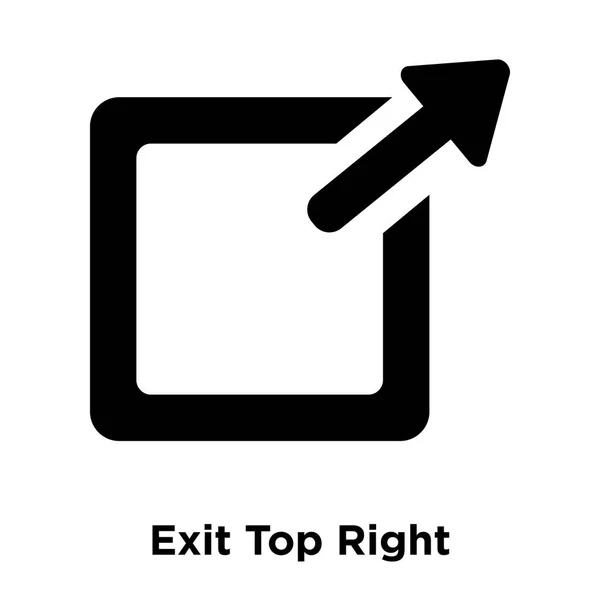 Exit Top Right Icon Vector Aislado Sobre Fondo Blanco Logo — Archivo Imágenes Vectoriales