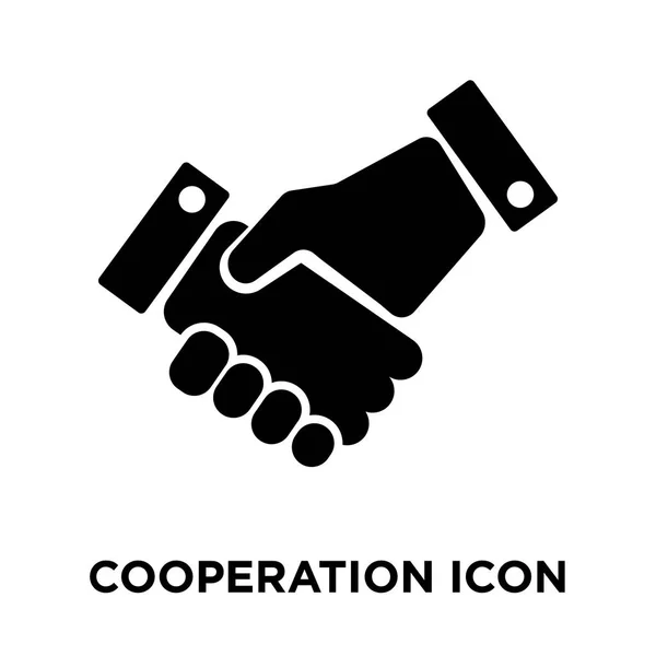Vetor Ícone Cooperação Isolado Fundo Branco Conceito Logotipo Sinal Cooperação — Vetor de Stock