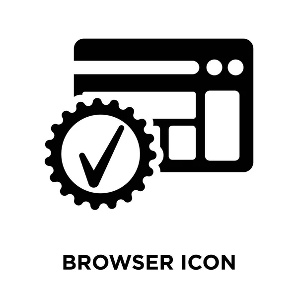 Browser Pictogram Vector Geïsoleerd Een Witte Achtergrond Logo Concept Van — Stockvector