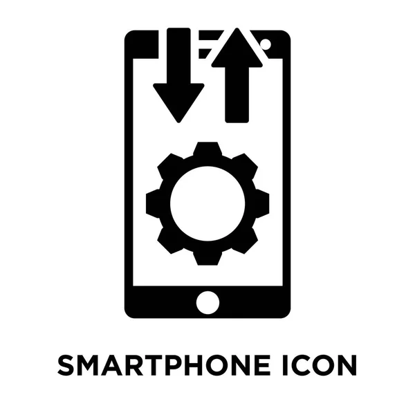 Smartphone Pictogram Vector Geïsoleerd Een Witte Achtergrond Logo Concept Van — Stockvector