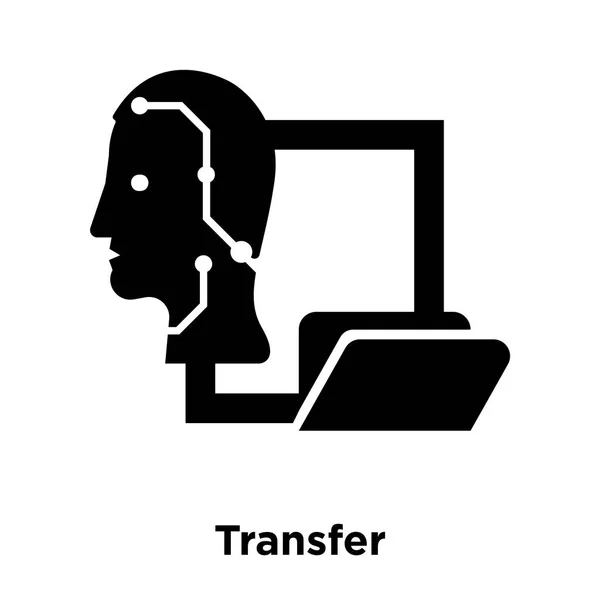 白い背景に 透明な背景に転送サインのロゴのコンセプトに分離された転送アイコン ベクトルいっぱい黒い記号 — ストックベクタ