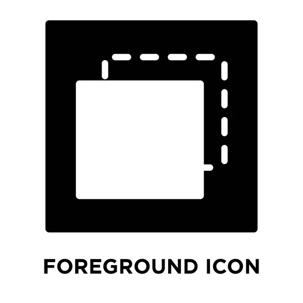 Förgrunden Ikonen Vektor Isolerad Vit Bakgrund Logotypen Begreppet Förgrunden Logga — Stock vektor