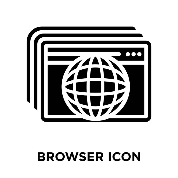 Vector Icono Del Navegador Aislado Sobre Fondo Blanco Concepto Logotipo — Archivo Imágenes Vectoriales